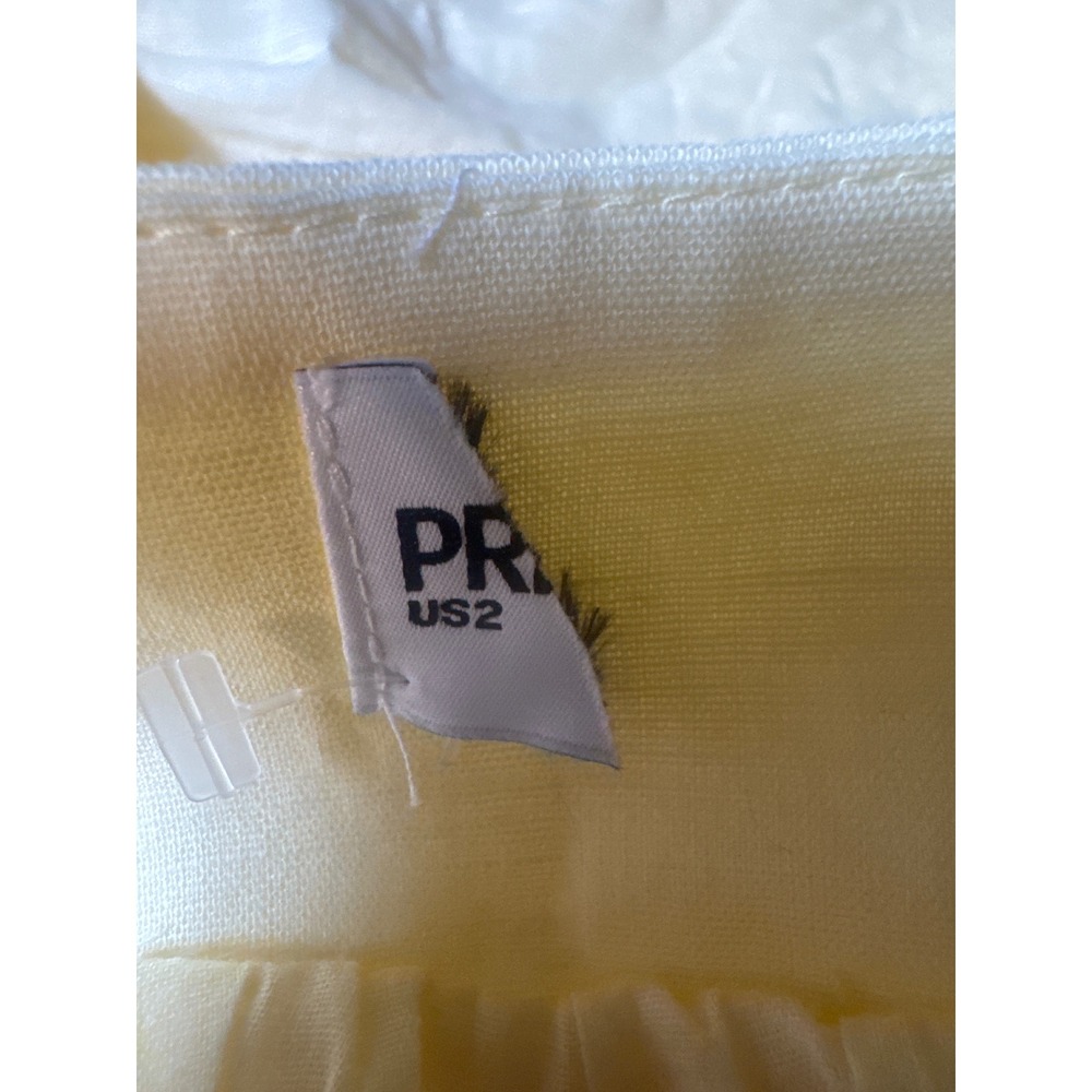 Princess Polly Valeria Light Yellow Maxi Skirt Pleated Waist Casual Beach  2 - Picture 8 of 8
